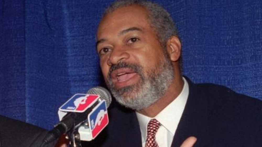 Charles Grantham at an NBA press conference.