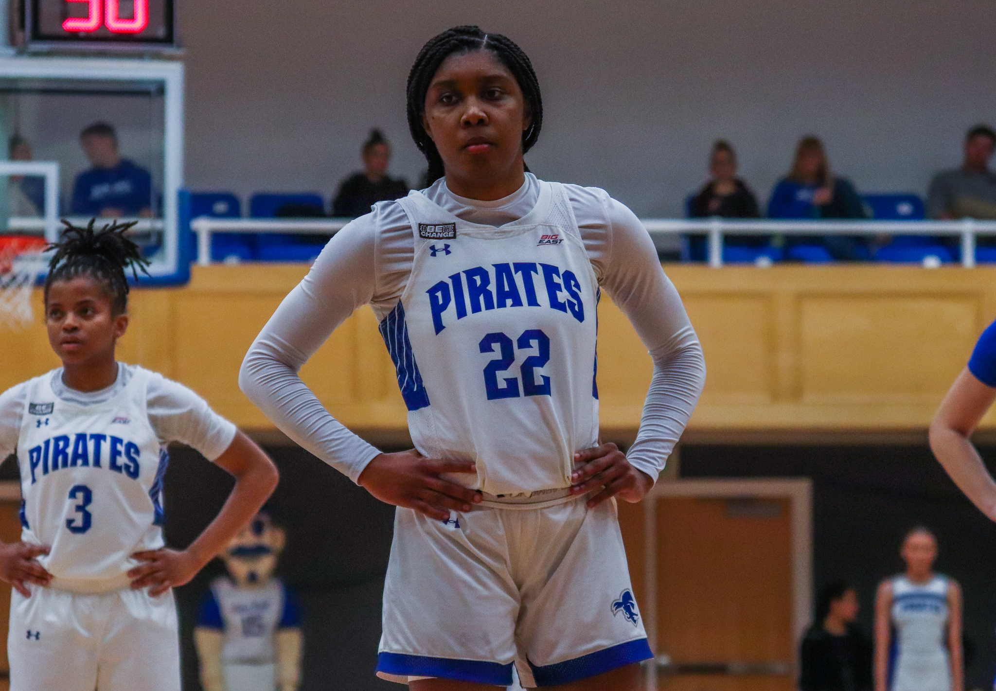 Amari Wright on the court against Creighton.