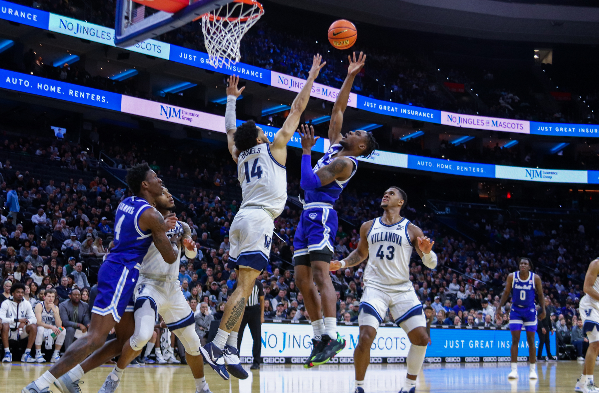 KC Ndefo with the floater over the Villanova defense.