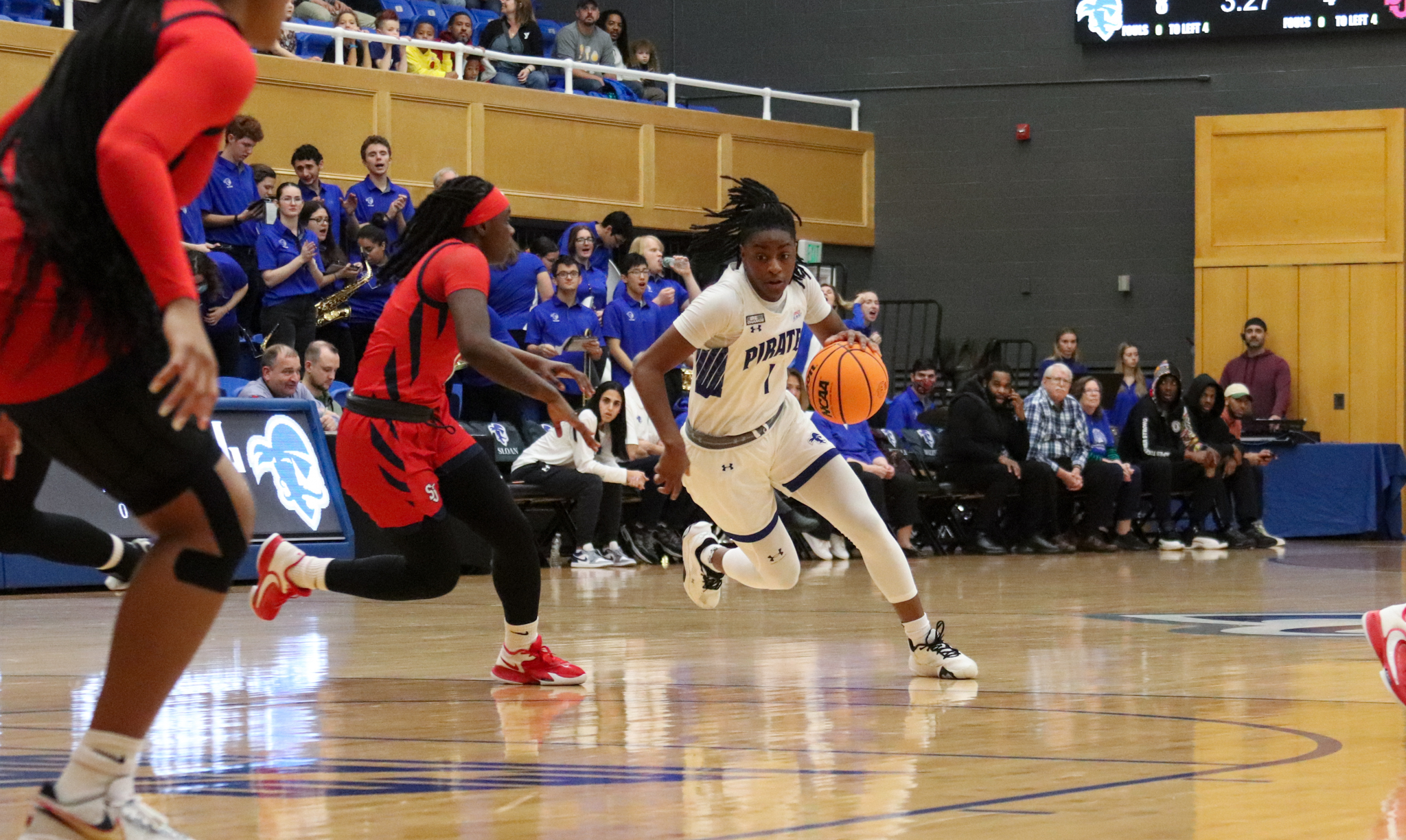 Shay Hagans against St. Johns.