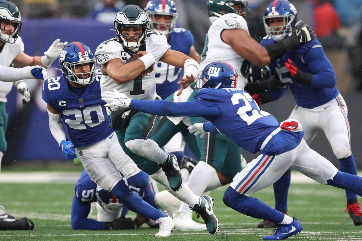 Jalen Hurts ran rampant through New York's defense in the Giants blowout loss at home.