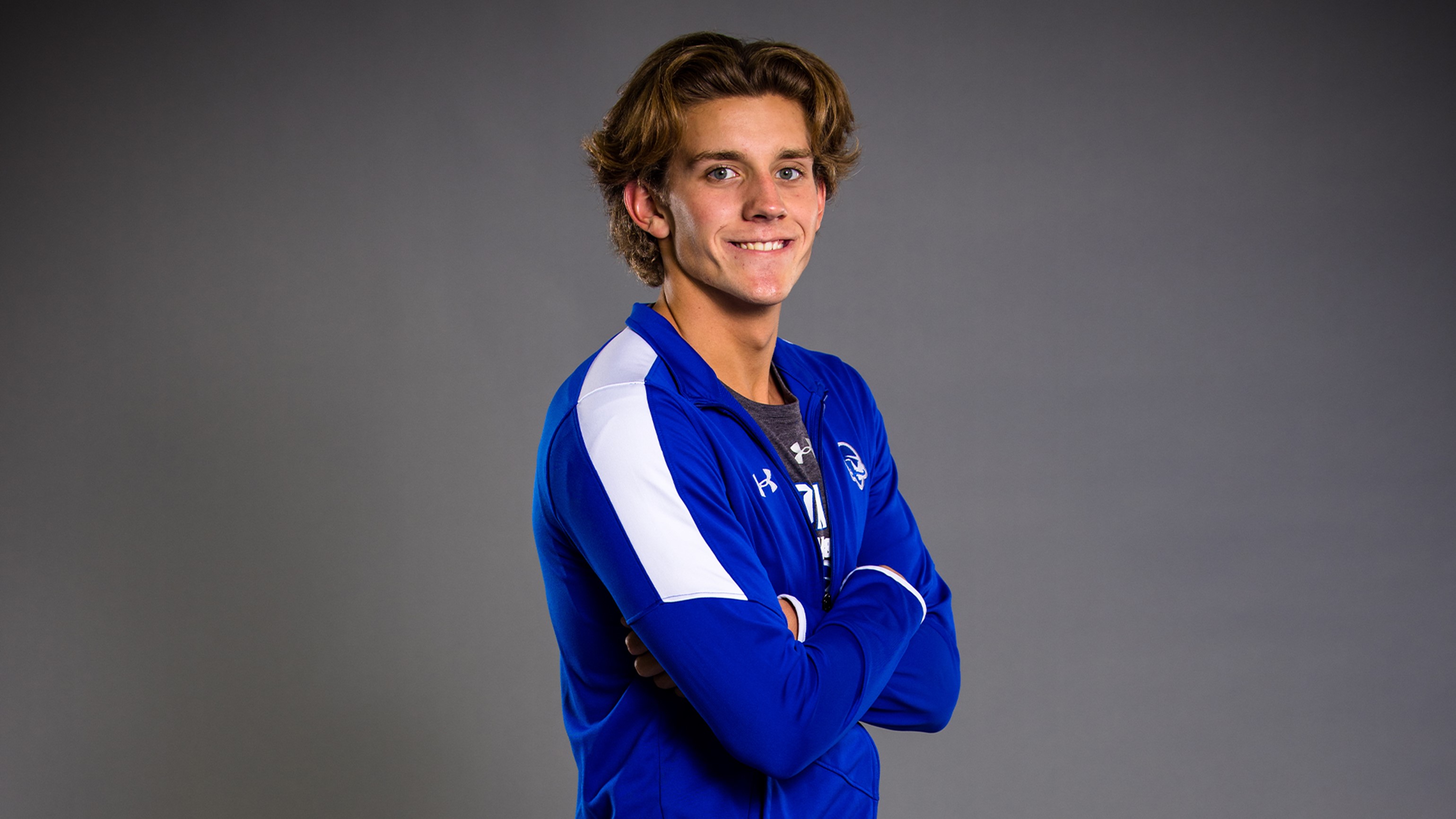 Justin Oosterwyk, a senior standout on the SHU swim and dive team.