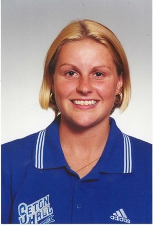 Former Seton Hall Pirate Kelly Smith's photo is shown from many years ago.