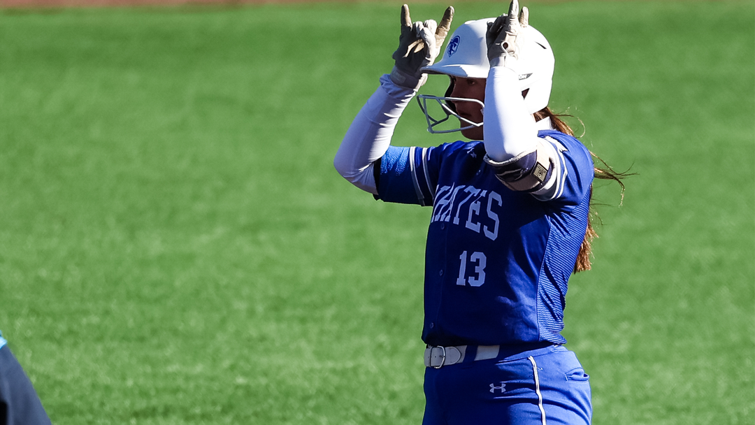 Olivia Gilbert on base for the Pirates.