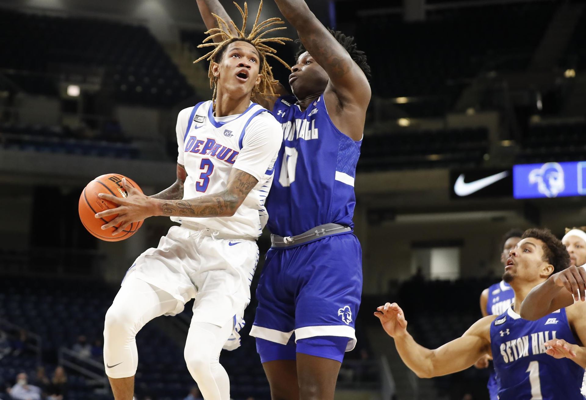Seton Hall men's basketball takes on DePaul in a road contest during the Big East conference schedule.