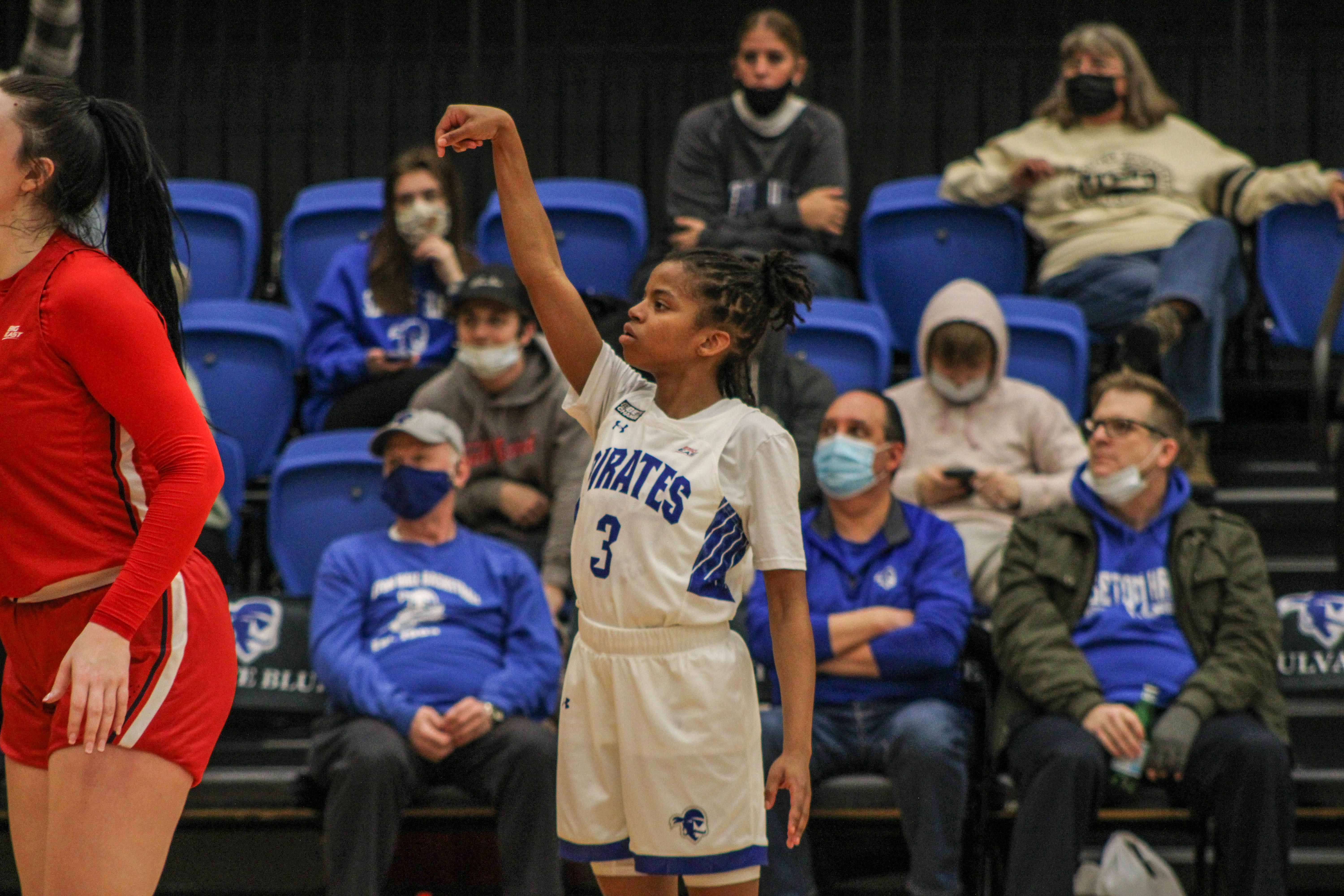 Seton Hall's Lauren Park-Lane takes a jumpshot during a home game vs. St. John's.