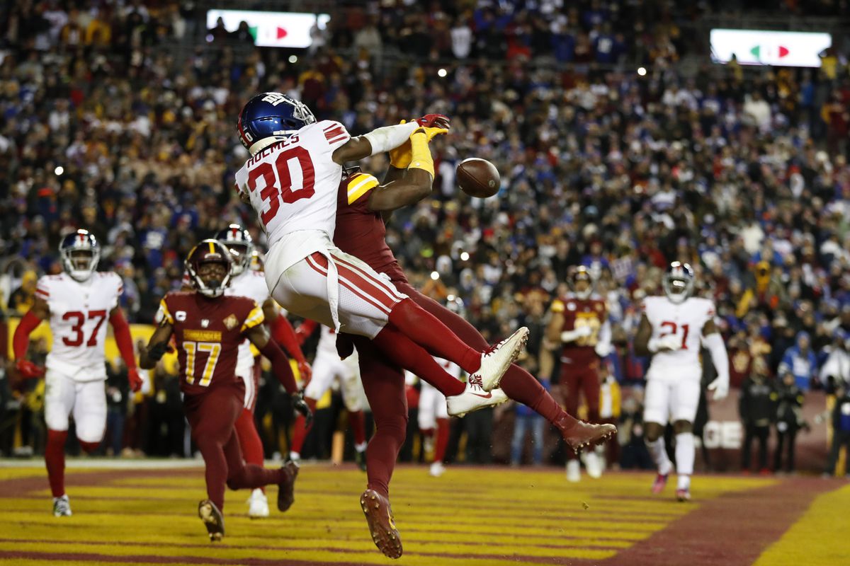 The Giants got away with one to defeat Washington, 20-12.