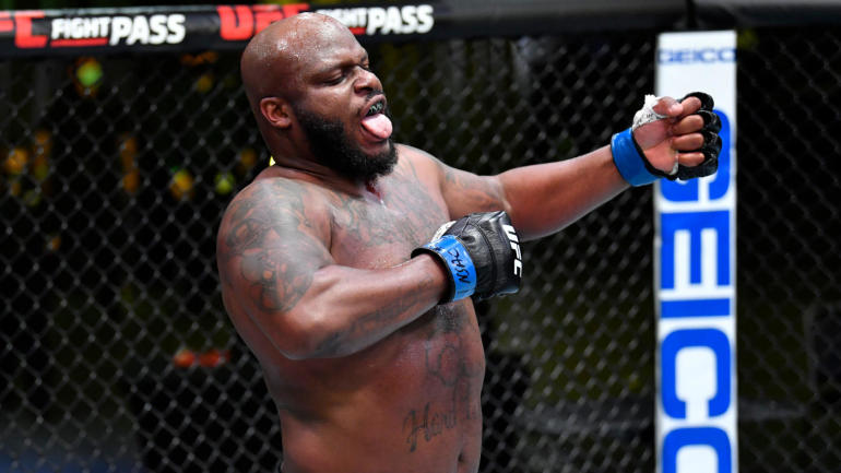 Derrick Lewis gets hyped up before a fight.