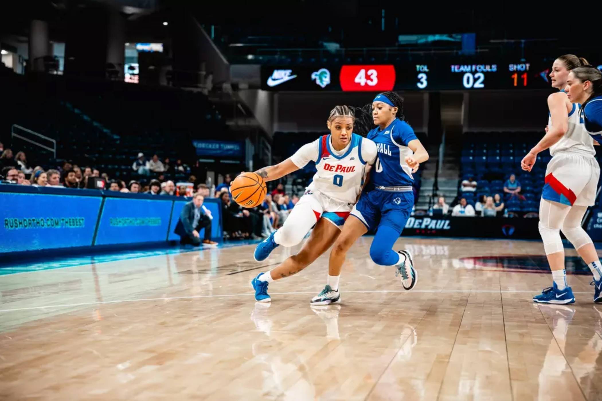 The Pirates secured their eighth win of BIG EAST play with a 72-55 win over the DePaul Blue Demons on Saturday.