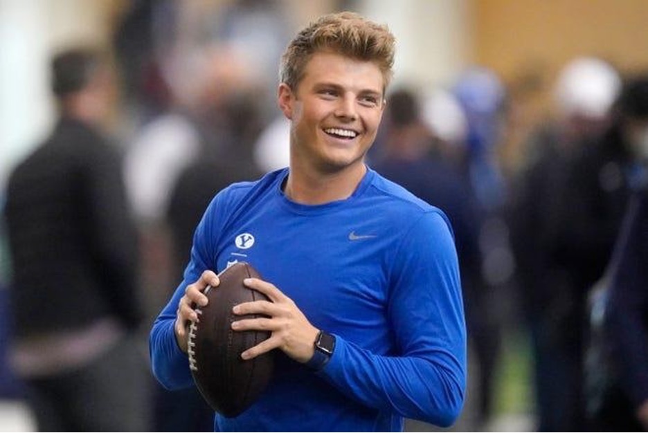 Jets QB Zach Wilson in college at BYU