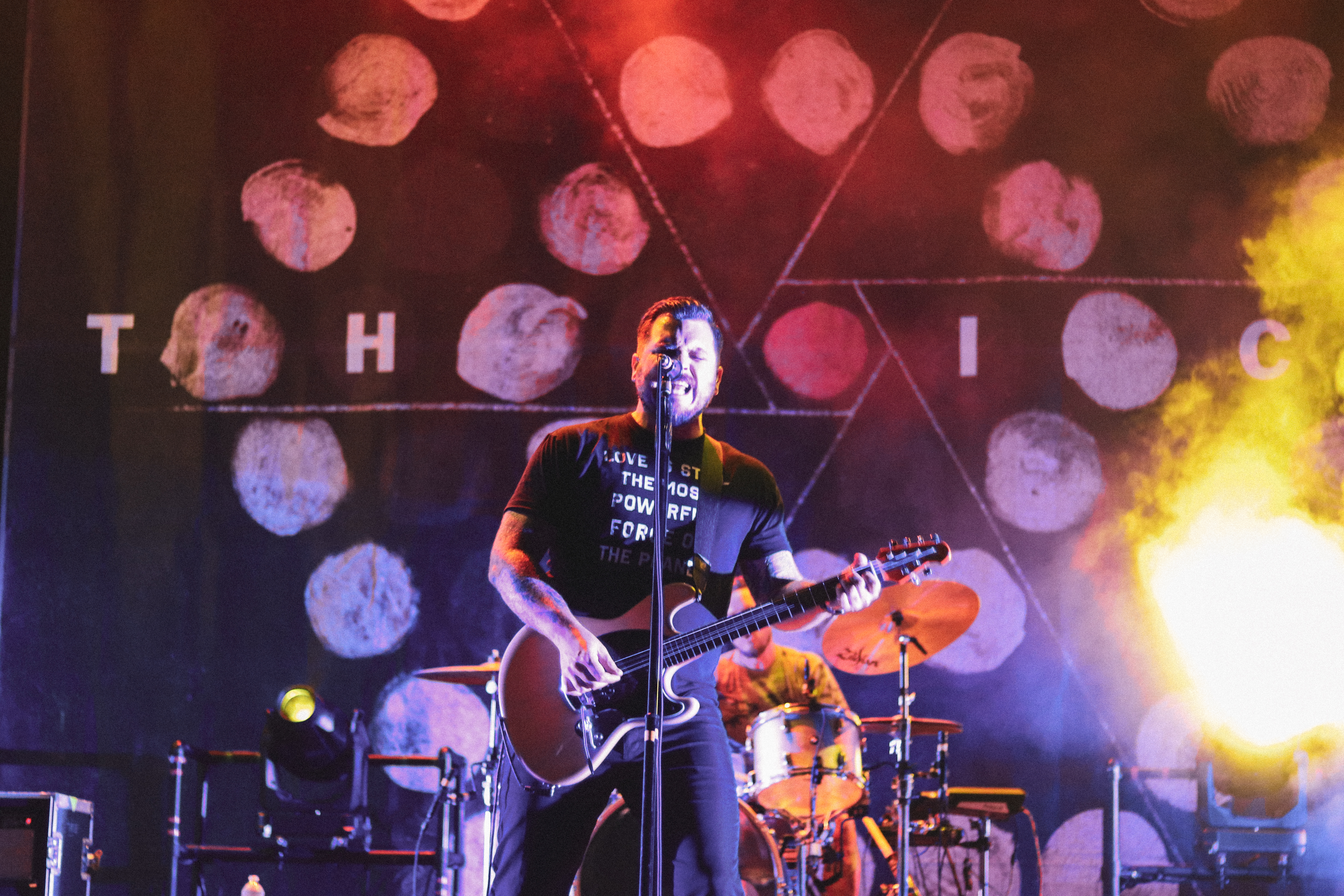 Thrice on stage